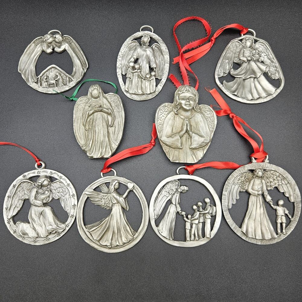 Carole Ranney Catholic Charities Pewter Christmas‎ Ornaments 1999-2007 Ltd Ed